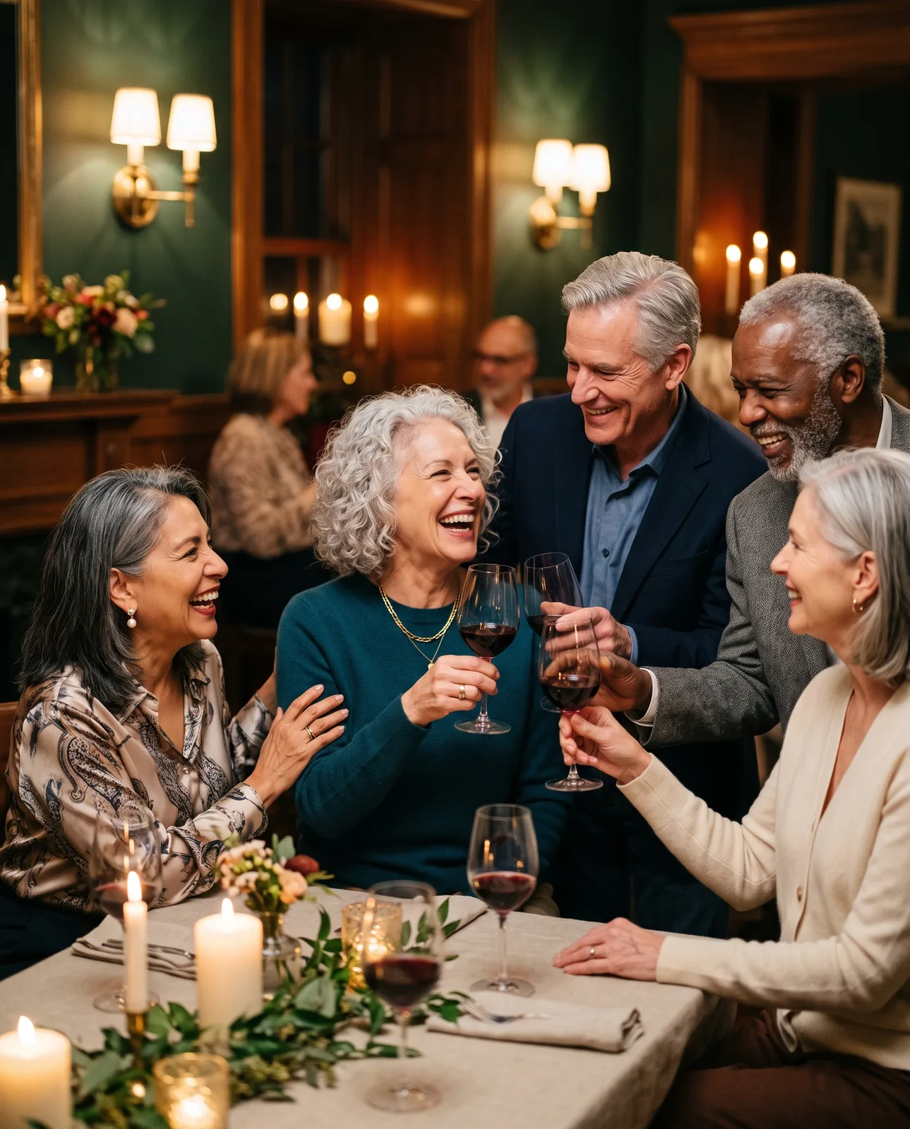 Members enjoying an evening gathering